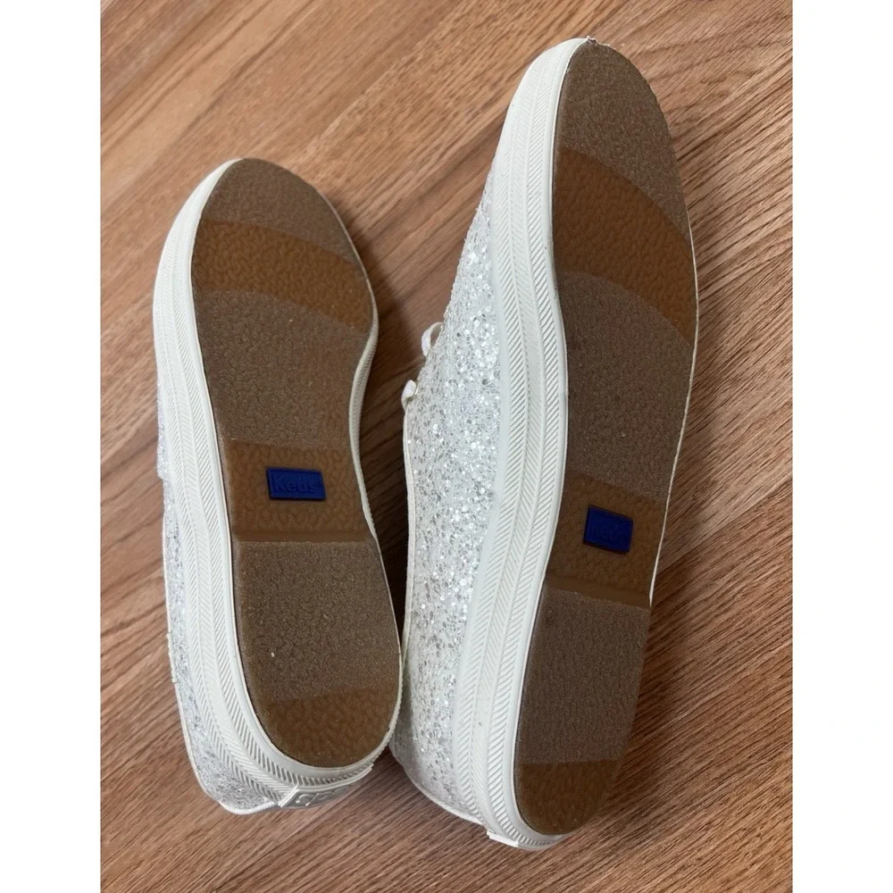 Keds Champion Glitter Lace Up Women's Sneakers Size 6.5 Cream NEW‎